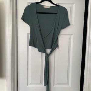 Urban Outfitters Cropped Wrap Top